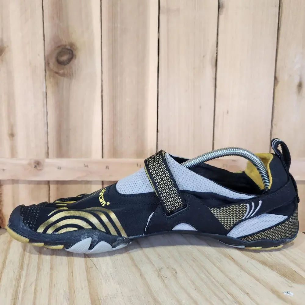 Vibram FiveFingers KMD Sport Shoes Mens 12-12.5 47 Black Yellow Barefoot Running